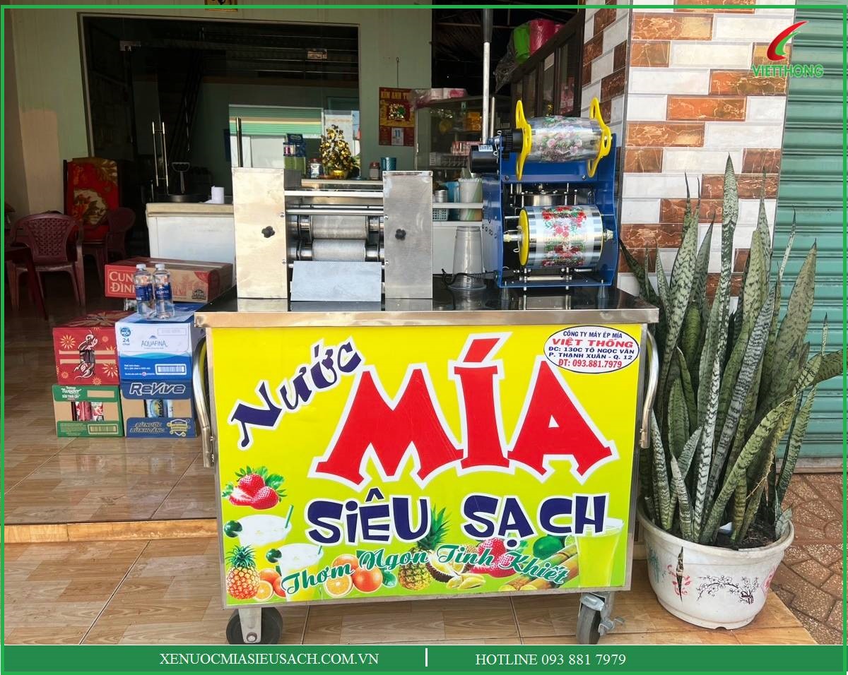 Máy Ép Mía Không Kính Liền Bàn Việt Thống