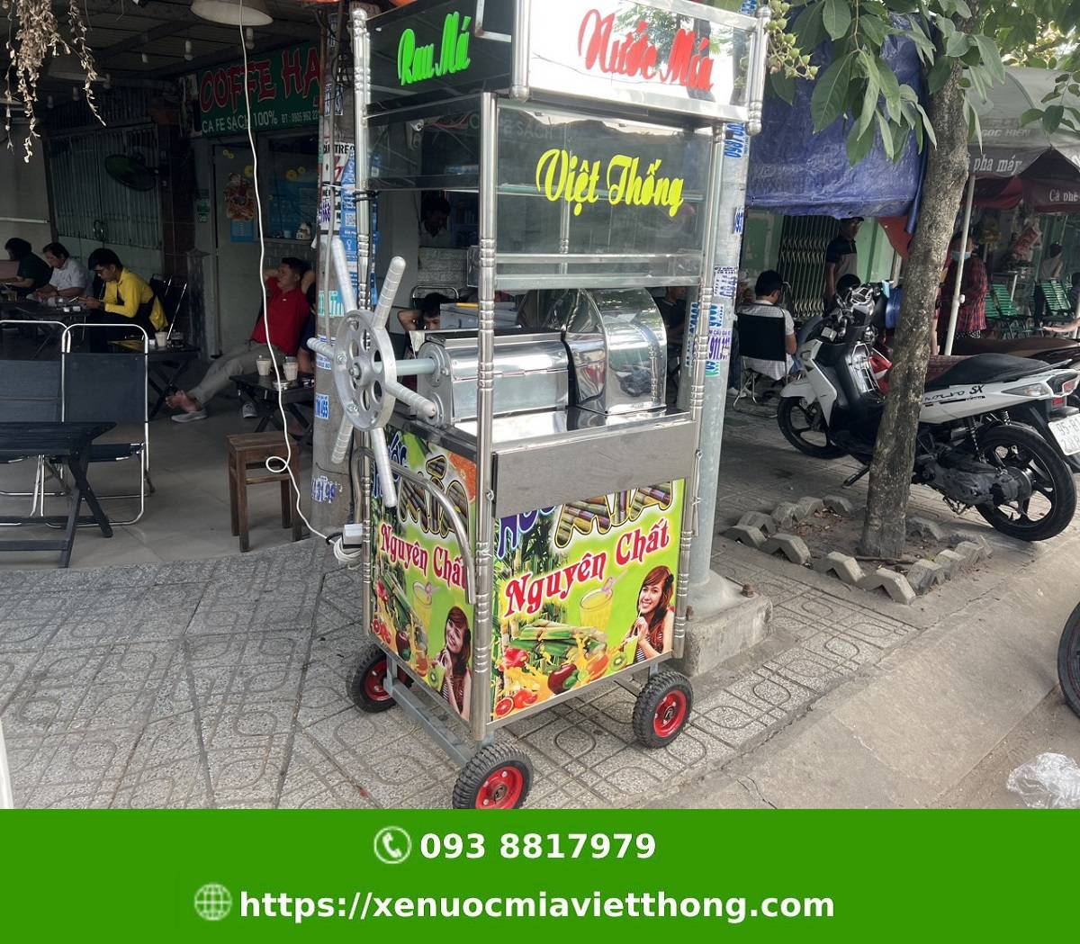 Máy ép mía hoặc xe nước mía tại khu du lịch biển Bình Thuận