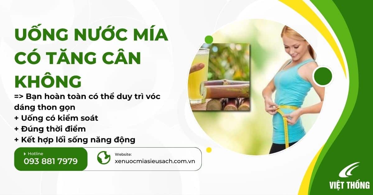 Uống nước mía có tăng cân không