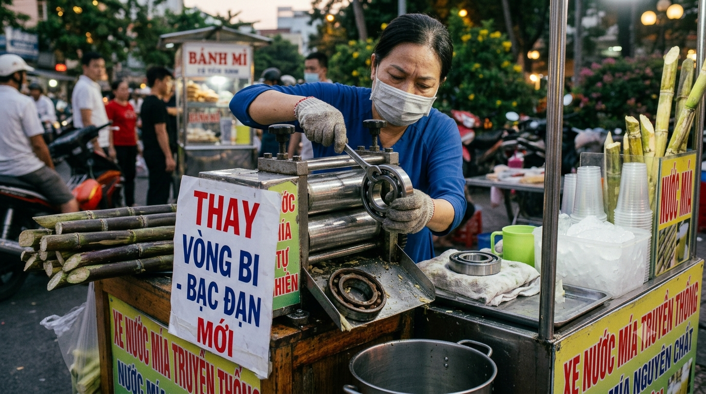 thay vòng bi - thay bạc đạn mới