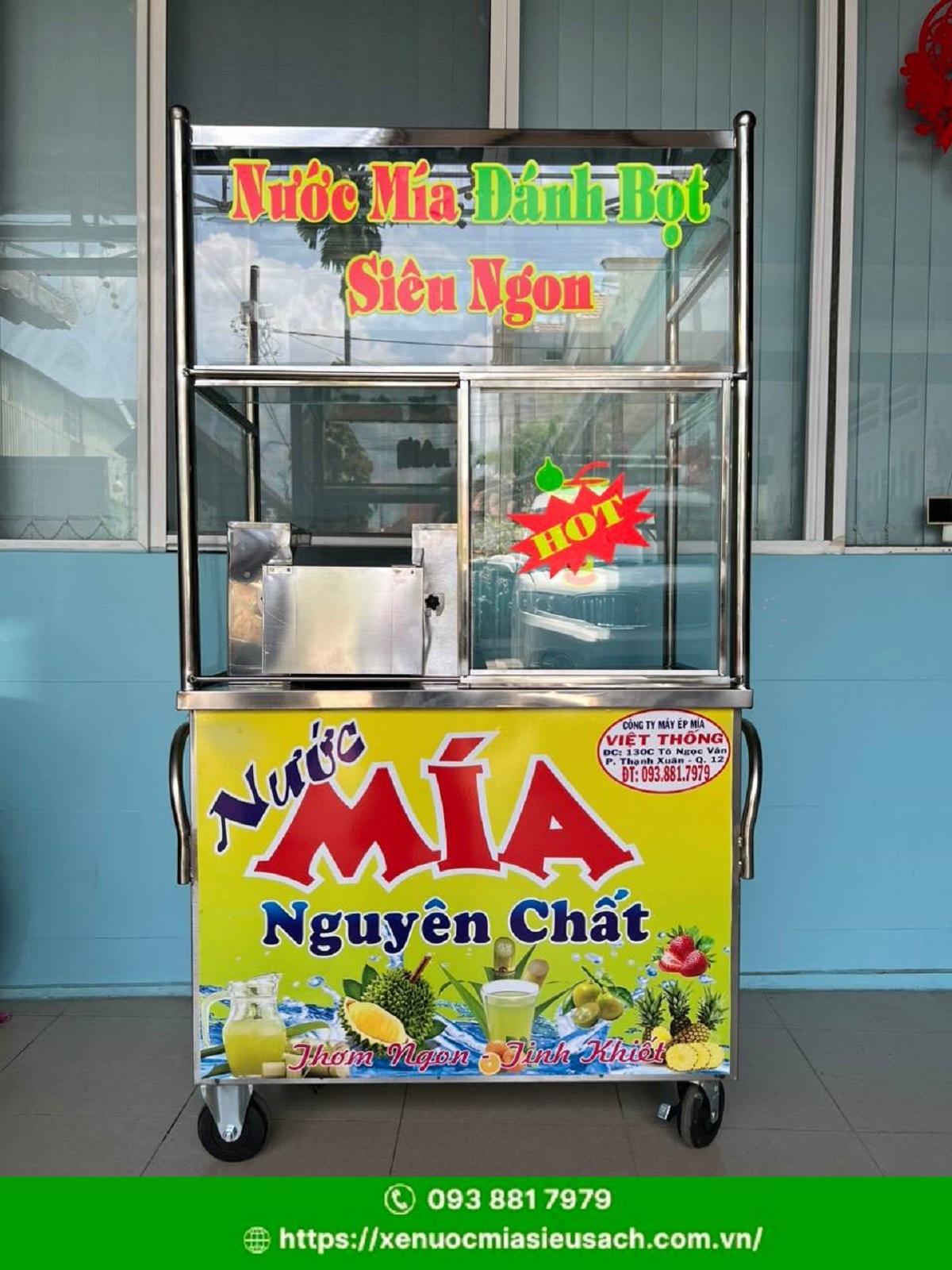 Mua máy ép mía và xe nước mía du lịch tại tỉnh Nha Trang