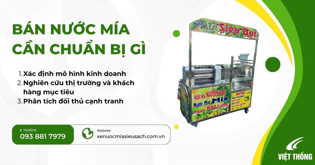 Bán nước mía cần chuẩn bị gì