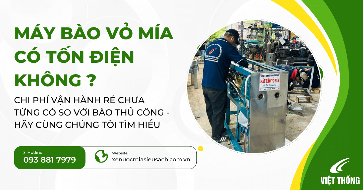 Máy bào vỏ mía có tốn điện không