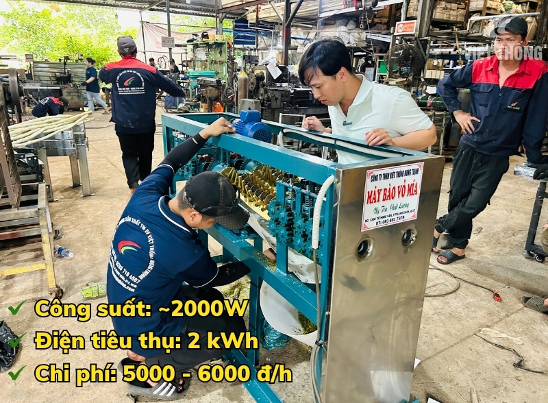 máy bào mía tiết kiệm điện