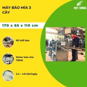 Máy bào mía 3 cây