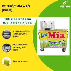 xe nước mía 4 lô