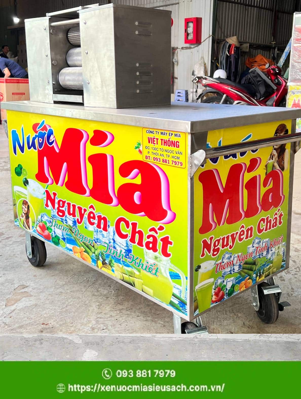 Máy ép mía siêu sạch 6 lô không tủ kính